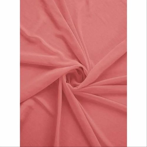 Pink Plain Georgette Fabric, For Garments, Packaging Type : Poly Bag