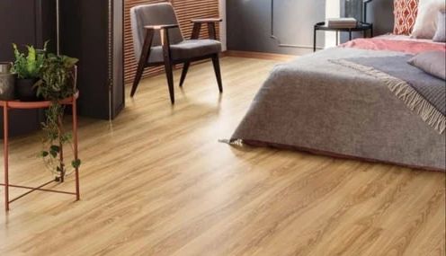 Rectangular Stone Polymer Plain Polished Solid Glossy SPC Floorings, Size : Standard