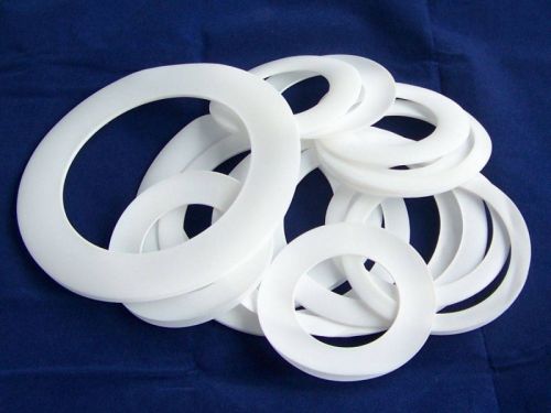 White Round PTFE Gaskets, For Automobile, Packaging Type : Carton Boxes