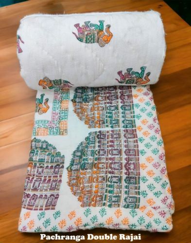 Cotton 1kg Printed Jaipuri Quilt, For Home Use, Hotel Use, Feature : Dry Cleaning, Easily Washable
