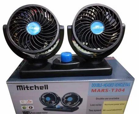 Black Mitchell Double Headed Vehicle Fan