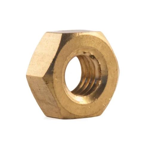 Golden Polished M5 Brass Nut, For Automobile Fittings