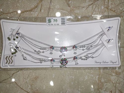 Polished Silver Fancy Payal, Occasion : Party Wear