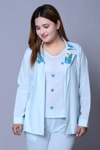 Plain Cotton Co-ord Set, Fit Type : Regular Fit