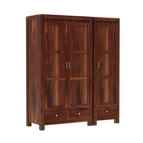 Brown Polished Wooden Almirah, Size : Standard