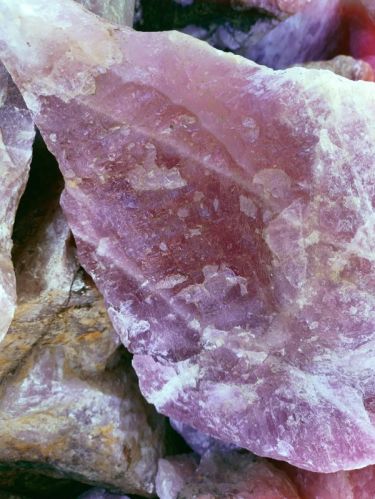 Solid Natural Pink Rose Quartz Stone