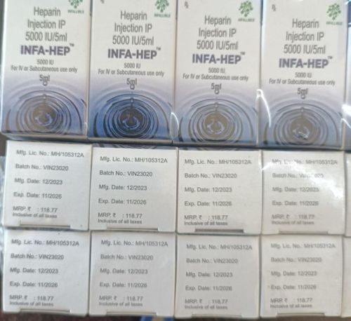 Infa-Hep 5000 IU/5 Ml Injection, Packaging Size : 5ml