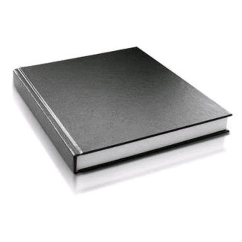 Black Rectangular Staple Hard Bound Note Book, For Home, Office, Cover Material : Leather