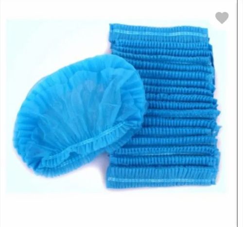 Blue Non Woven Disposable Bouffant Cap, For Pharmacy, Laboratory, Hospital, Food Processing, Clinic