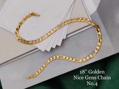 Men Gold Chain, Length : 6 Inch