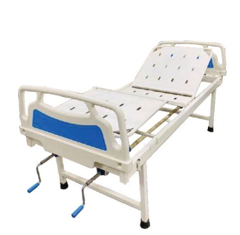 Rectangular Metal Polished Folding Fowler Bed, For Hospitals, Size : 220 L* 100 W* 60-80 Hcm