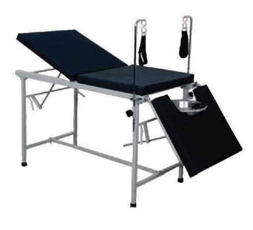 Polished Stainless Steel Three Fold Delivery Table, For Hospital, Color : Black, Grey