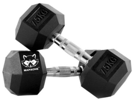 Black Rubber Mapache Dumbbells Set, Feature : Fine Finished, Hard Structure