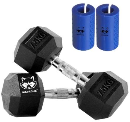 Mapache-Elite Series- Hex Dumbbells With Free Dumbbell Grips