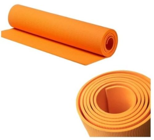 Orange Rectangle Mapache Gym Workout Yoga Mat