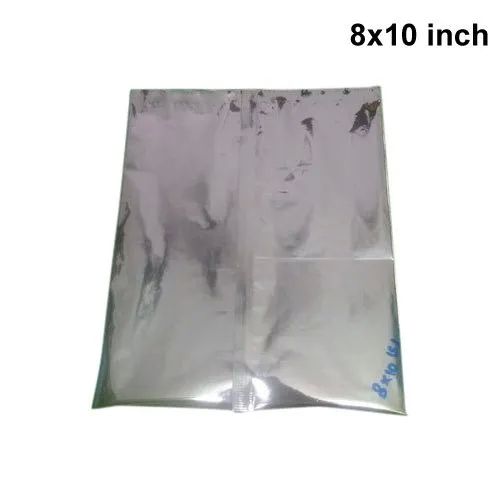 Rectangle 8x10 Inch Silver Foil Pouch, For Packaging Food