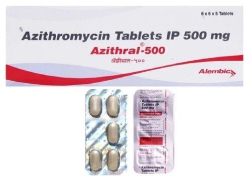 Azithral Tablets 500 Mg, For Bacterial, Packaging Type : Stripe