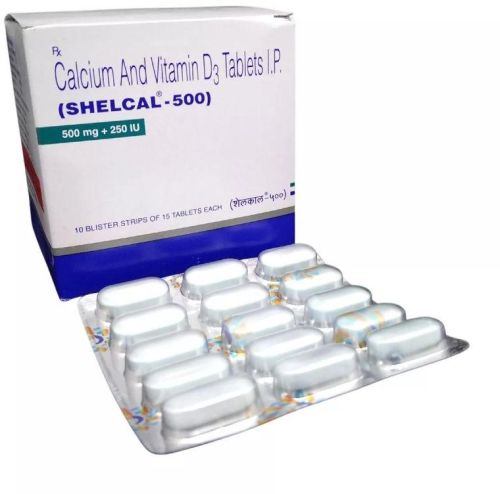 Shelcal Tablets 500 Mg, Packaging Type : Strips