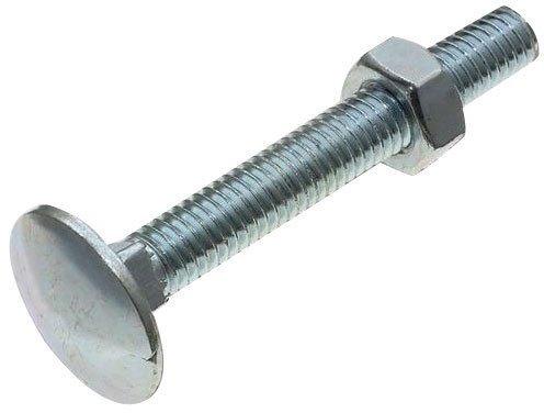 Zink Plated Iron Carriage Bolt, For Industrial Use, Packaging Type : Carton Box