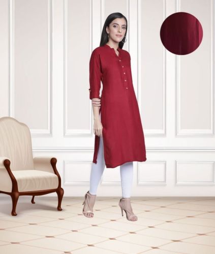 Plain Ladies Straight Kurti, Occasion : Casual Wear