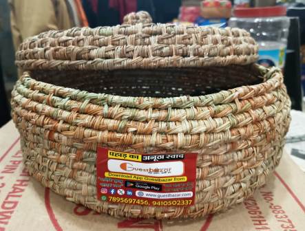 Round Pine Needles Chapati Box, Feature : Attractive Look, Handmade