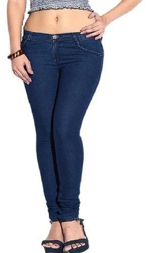 Denim Ladies Stretchable Blue Jeans, Feature : Color Fade Proof, Anti-Shrink