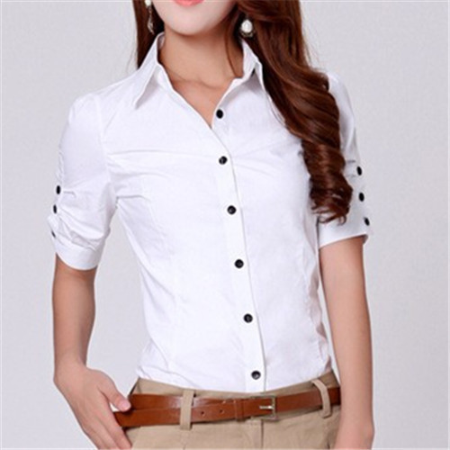 Plain White Cotton Ladies Formal Shirt, Feature : Impeccable Finish, Easily Washable, Comfortable