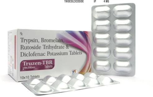 Trypsin Bromelain Rutoside Trihydrate & Diclofenac Potassium Tablets