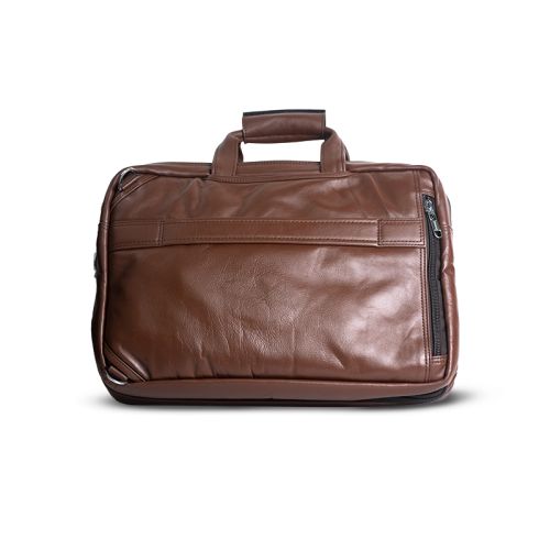 Plain Brown Leather Laptop Bags 16″ x 11.5″ x 6″ Inch