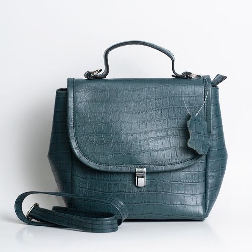 Polished Ladies Embossed Leather Handbags 9″ X 8.5″ X 4″ Inch