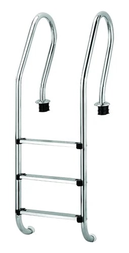 Grey Polished Stainless Steel Swimming Pool Ladder