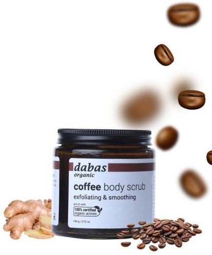 Dabas Organic Coffee Body Scrub, Packaging Type : Glass Jar