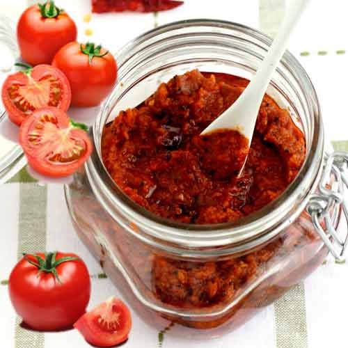 Red Tomato Pickle, For Human Consumption, Packaging Size : 1Kg, 5 Kg, 10 Kg