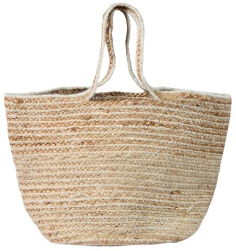 SEI-B-1556 Natural Jute Hand Braided Bag