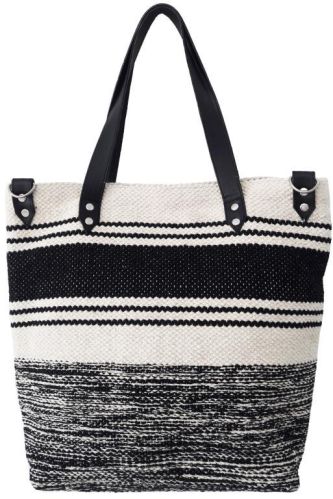 SEI-B-1578 Black & White Hand Woven Bag