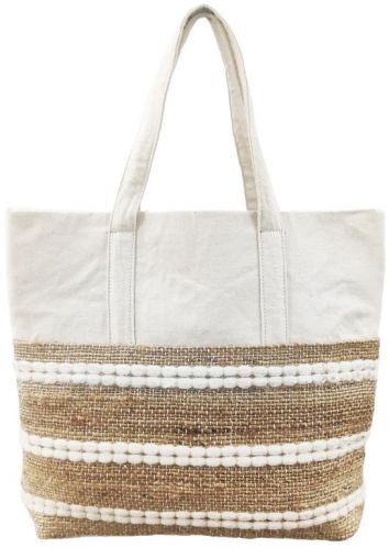 SEI-B-2539 Brown & White Hand Woven Bag
