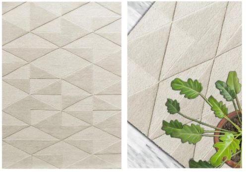 Ivory Wool SEI-C-1074 Hand Tufted Rug