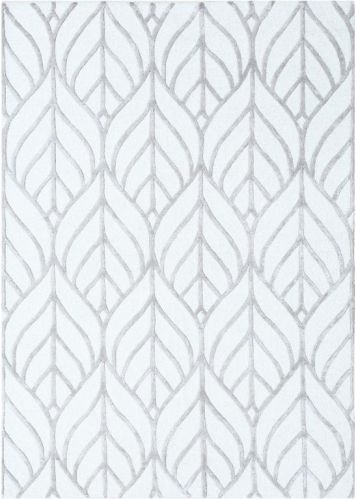 Wool/Viscose SEI-C-1082 Hand Tufted Rug, Color : Grey/White