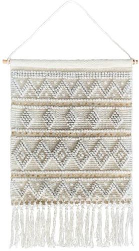 SEI-WH-1526 White & Beige Handmade Wall Hangings