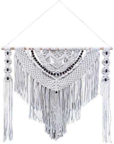 White SEI-WH-1529 Cotton Handmade Wall Hangings