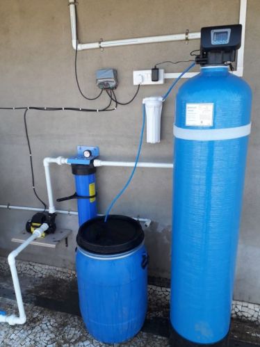 Manual AMIJAL Automatic Water Softener, Color : Blue