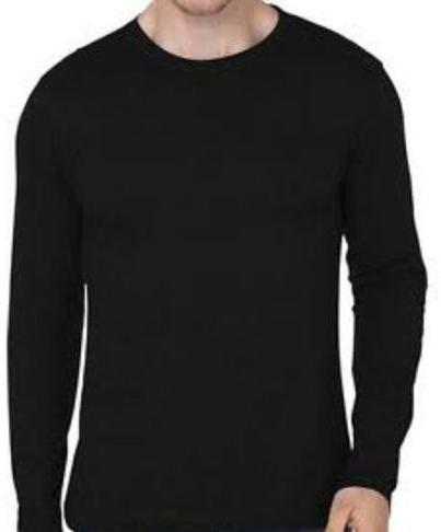 Mens Full Sleeve Plain Cotton T-Shirt, Size : XL