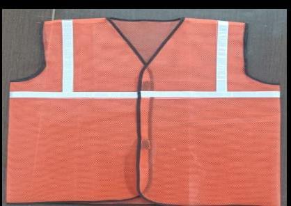 Sleeveless Reflective Safety Vest Jacket, For Construction, Size : 22*27