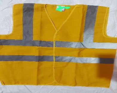 Sleeveless Terry Cotton Reflective Safety Jacket, For Construction, Size : 24*27