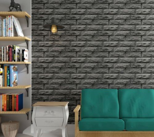Black Rectangle Ceramic Novel Graphite Elevation Tiles, For Interior, Size : 600x300 Mm