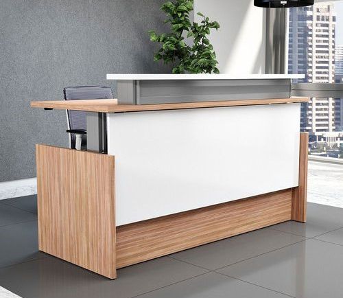 Rectangle Polished Wooden Office Reception Table, Size : Customised