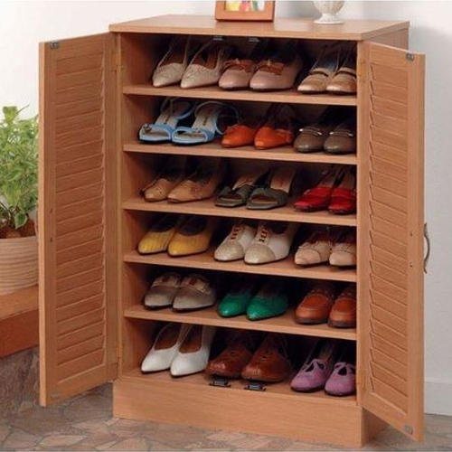 Wooden Shoe Rack, For Home, Color : Brown