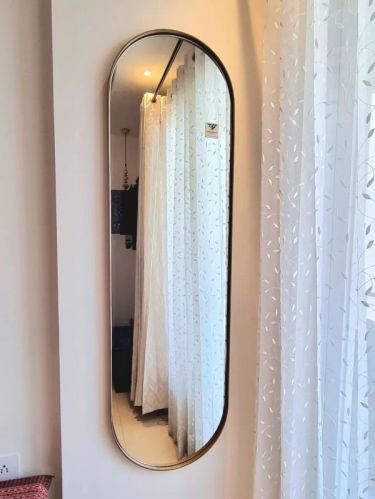 MATTE GOLD CAPSULE LONG MIRROR for Household, Hotels, Bathroom, Interior, Furniture, Handicrafts