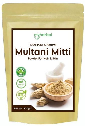 Myherbal Multani Mitti Powder, For Anti-acne Pimples, Blackhead Removal, Face, Parlour, Personal, Skin Care