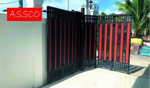 Stainless Steel L Shape Sliding Gate, For College, Outside The House, Parking Area, School